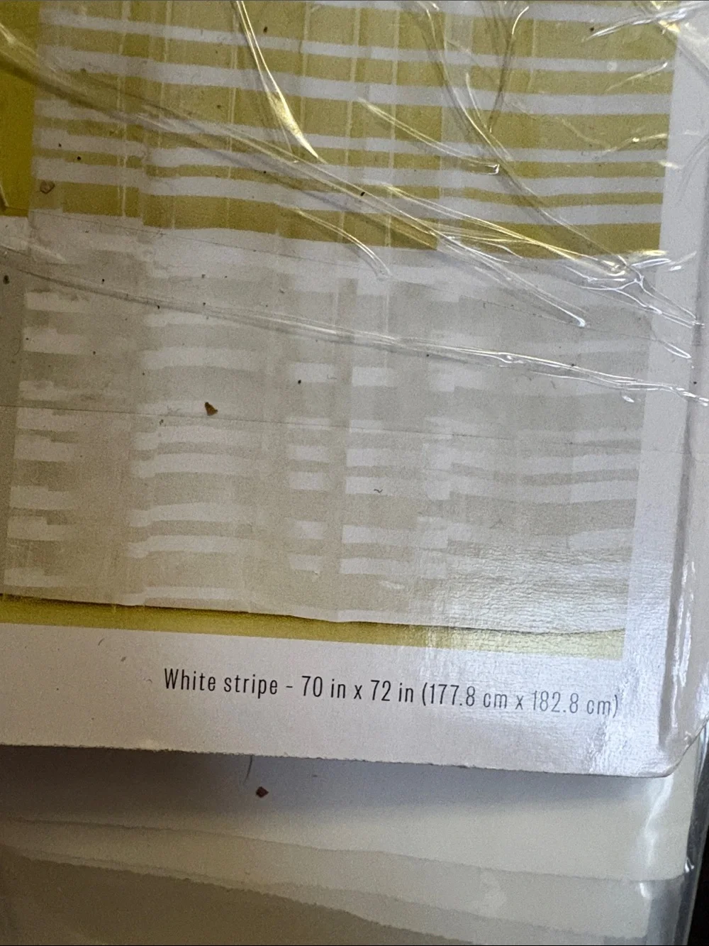 Room Essentials White Clear Striped Shower Curtain with Rings